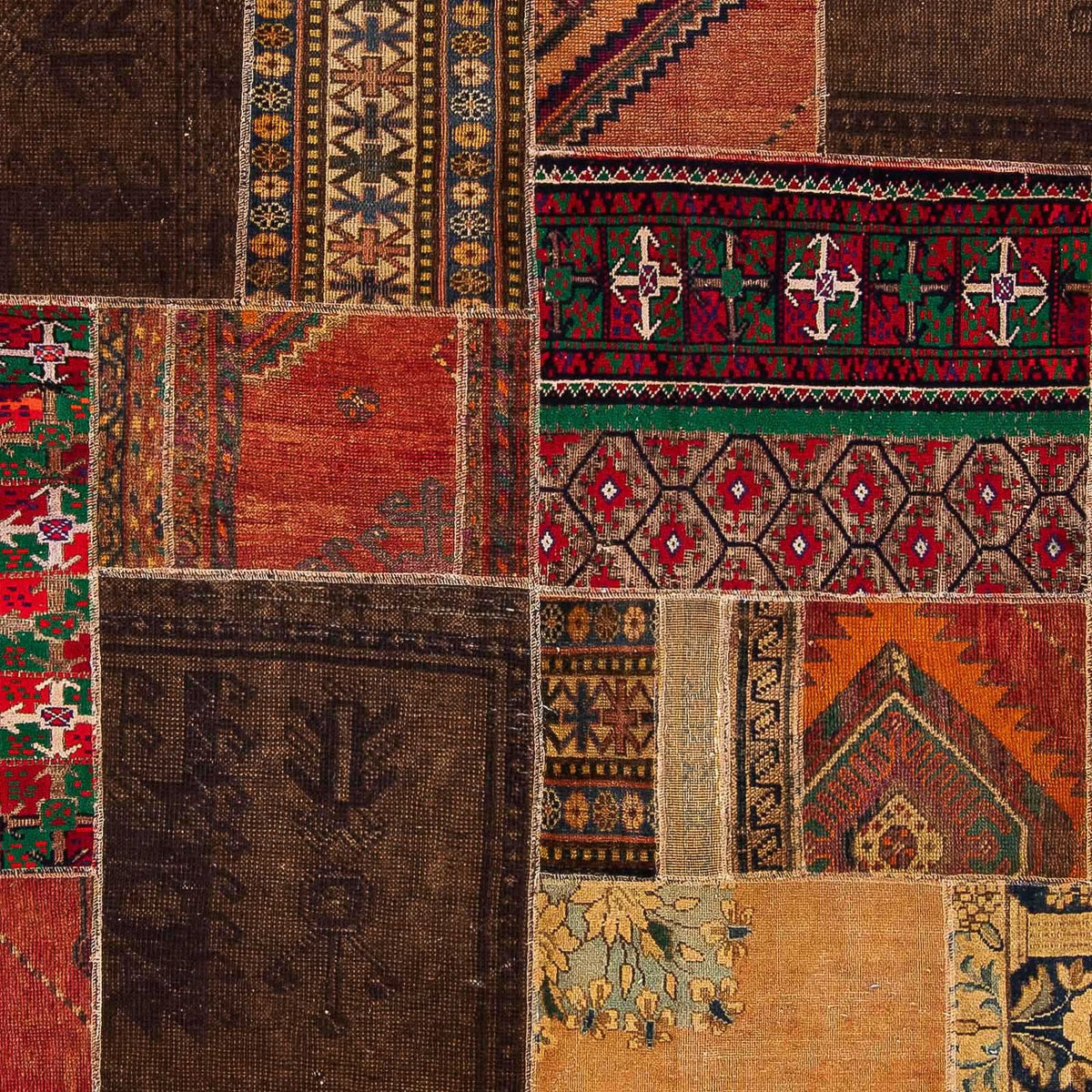 Patchwork Teppich 271 x 179 cm