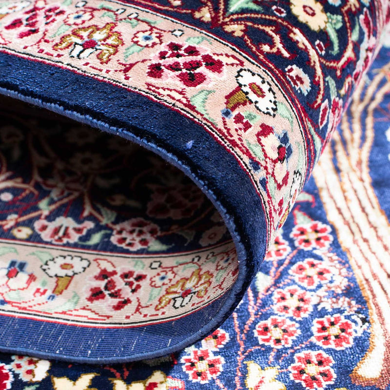 Perserteppich - Ghom 152 x 100 cm - dunkelblau