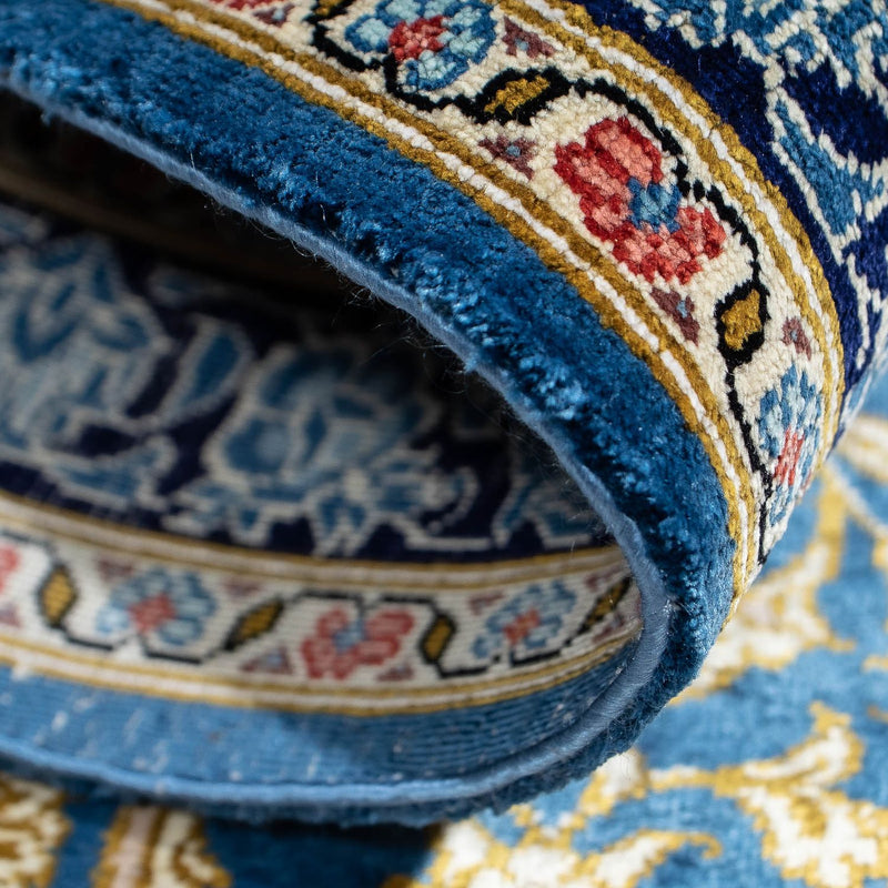 Perserteppich - Ghom 86 x 60 cm - blau