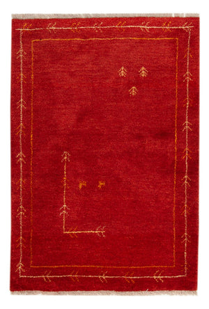 Gabbeh Teppich - Loribaft Perser - 126 x 85 cm - rot