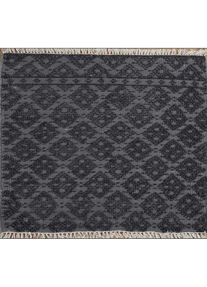 Viskose Teppich quadratisch  - 75 x 75 cm - anthrazit