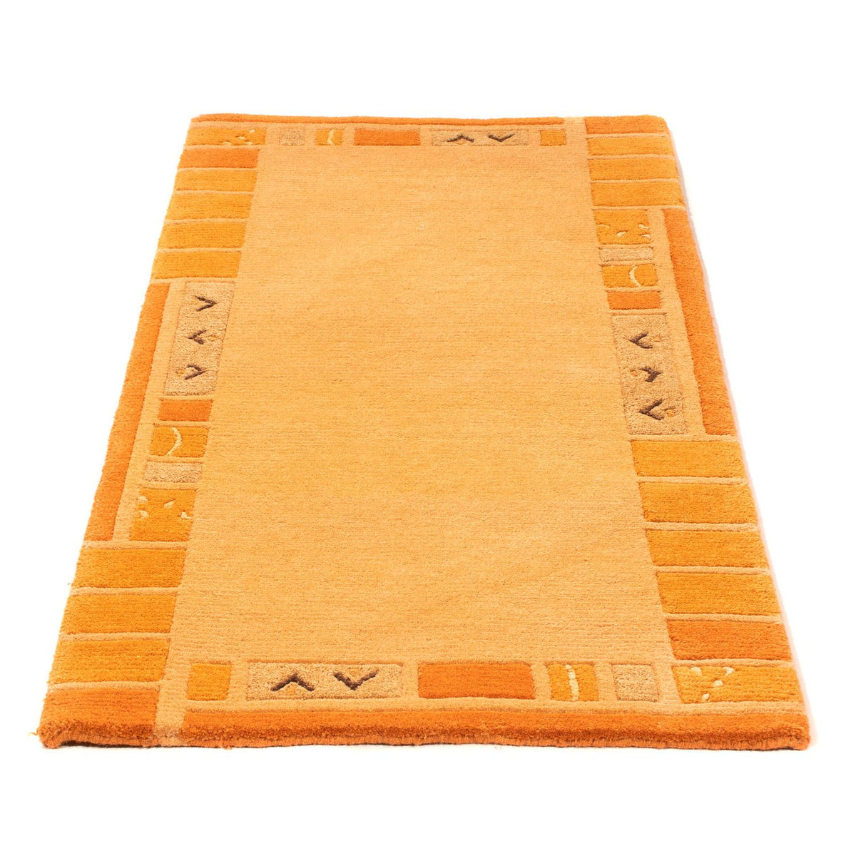 Nepal Teppich 140 x 70 cm - orange
