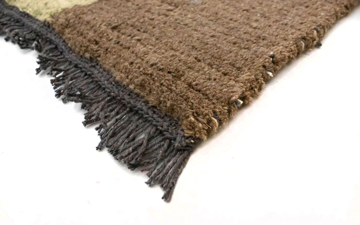 Nepal Teppich 140 x 70 cm - grau