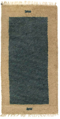 Nepal Teppich 140 x 70 cm - grau