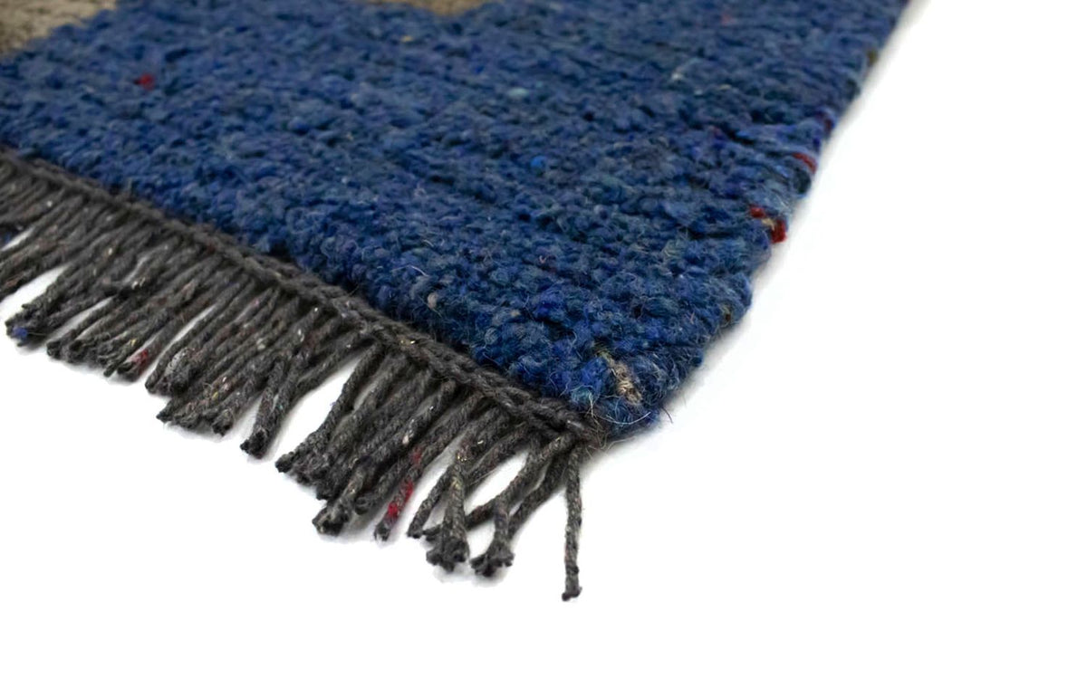 Nepal Teppich 140 x 70 cm - grau