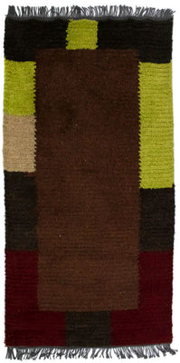 Nepal Teppich 140 x 70 cm - braun