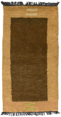 Nepal Teppich 140 x 70 cm - braun