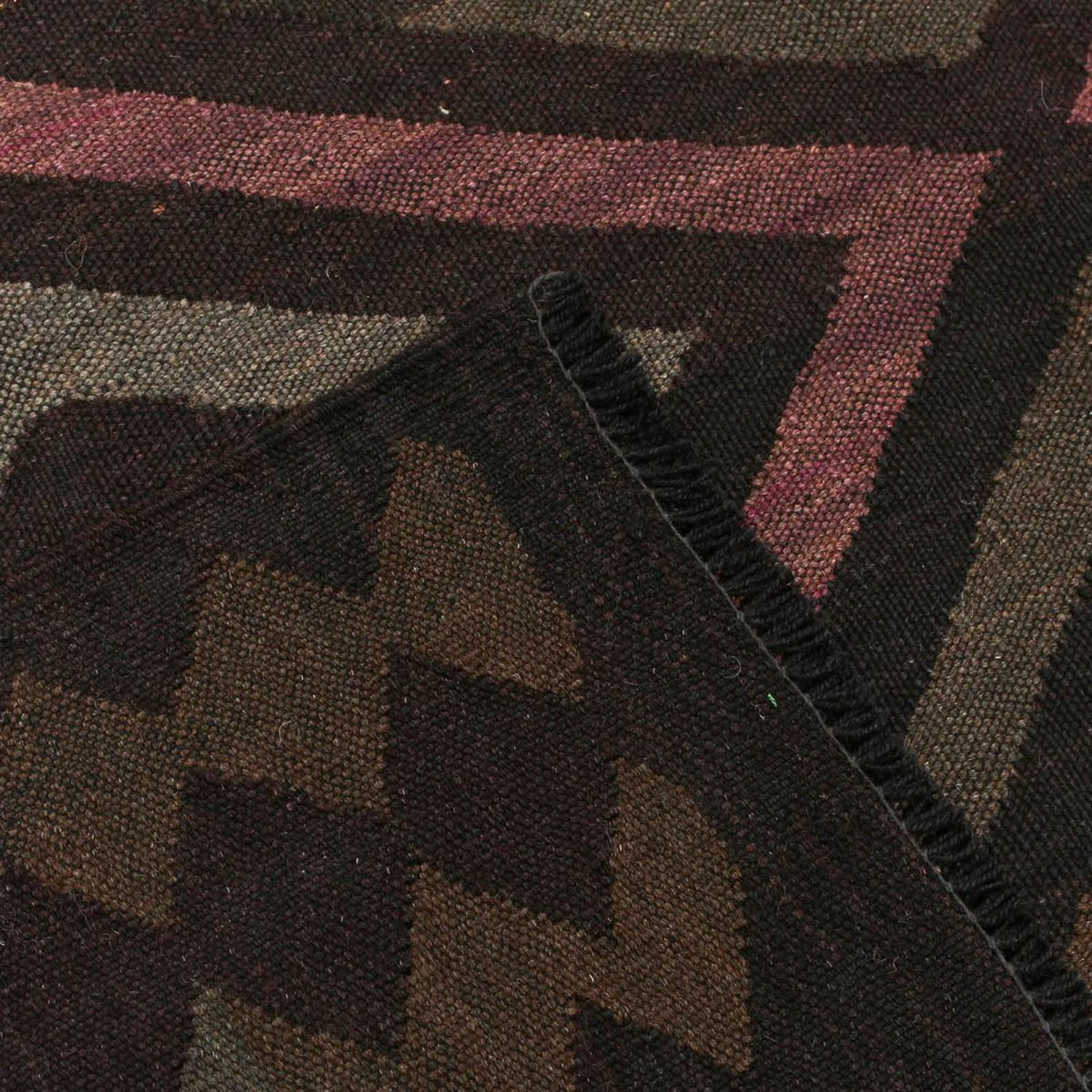 Kelim Teppich - Splash 240 x 166 cm - schwarz