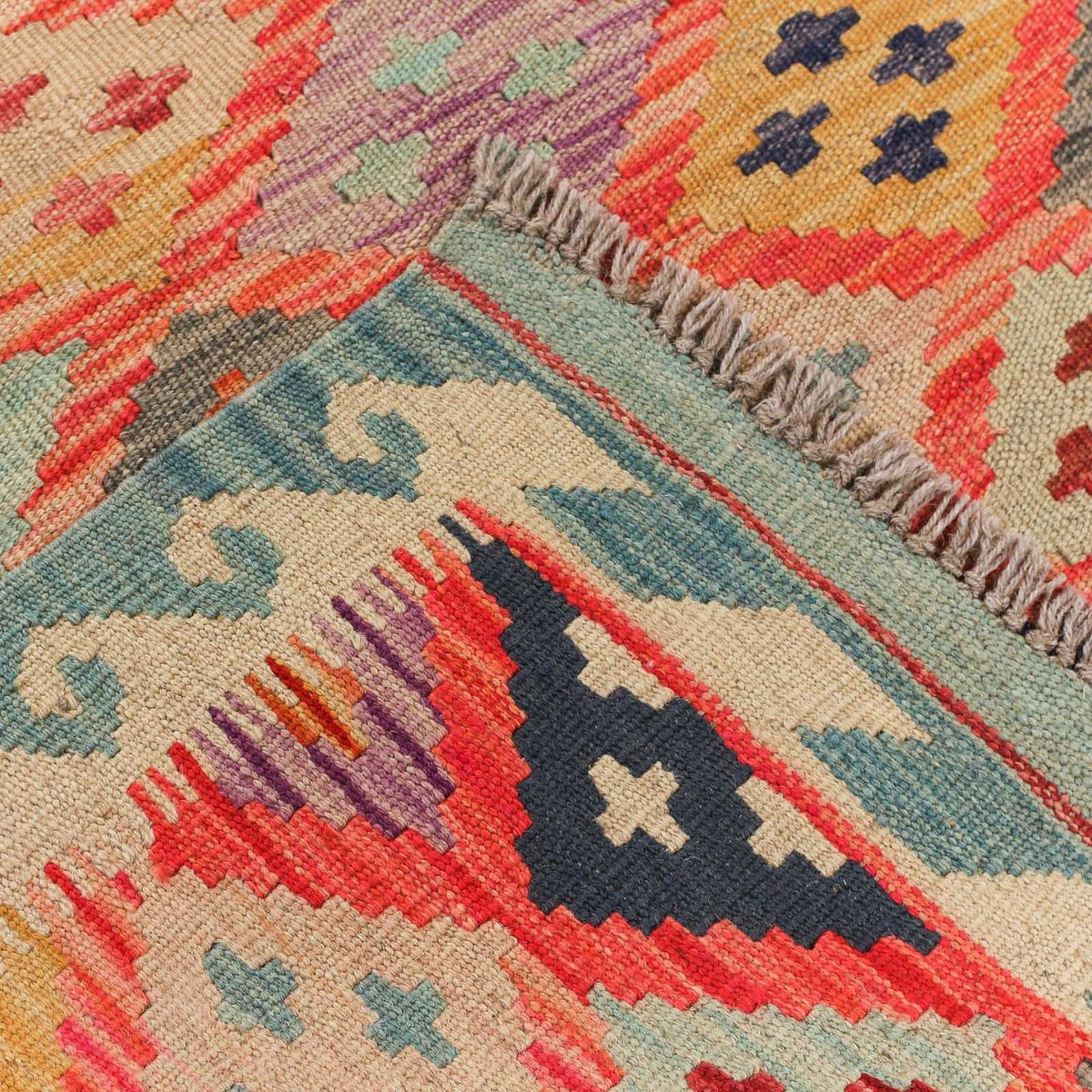 Kelim Teppich - Splash 197 x 148 cm - mehrfarbig