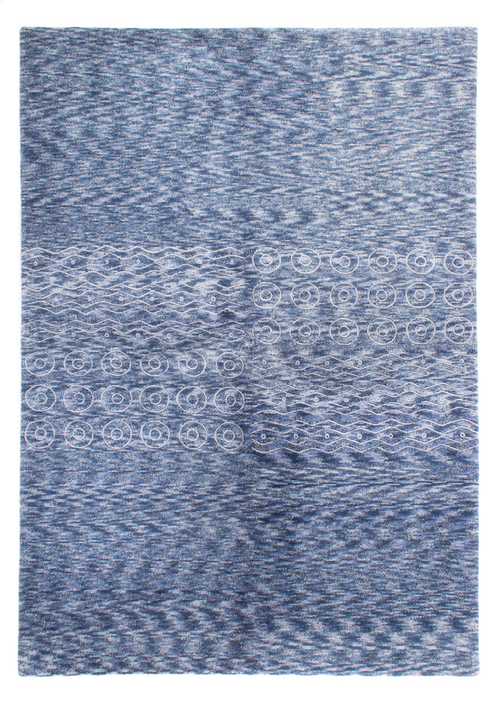 Nepal Teppich - 239 x 170 cm - blau