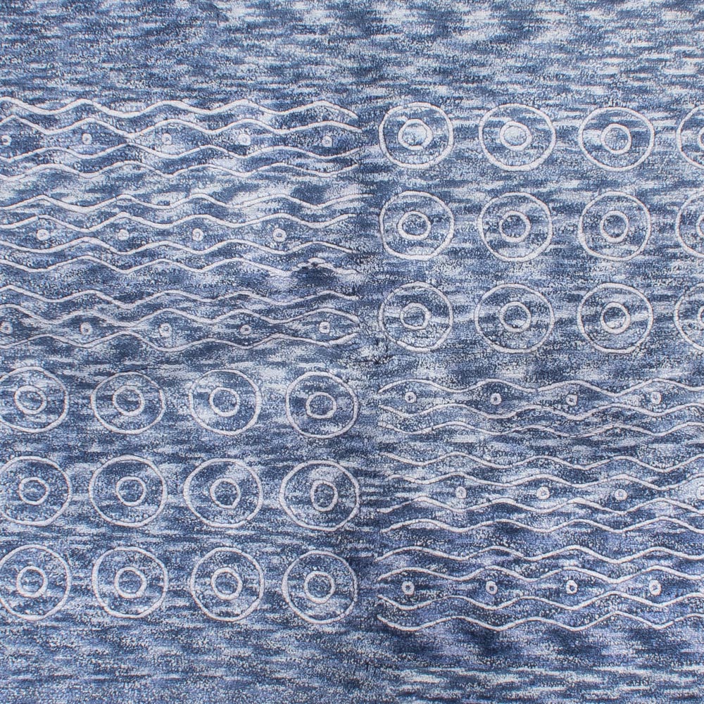 Nepal Teppich - 239 x 170 cm - blau