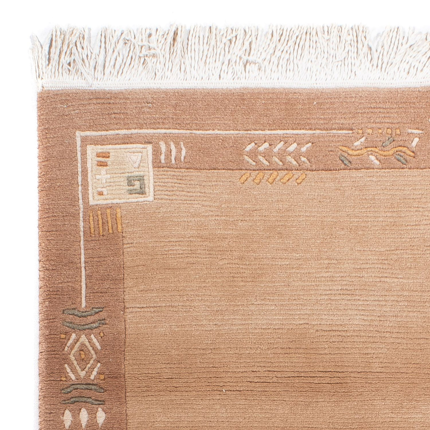 Nepal Teppich - Royal - 144 x 73 cm - hellbraun