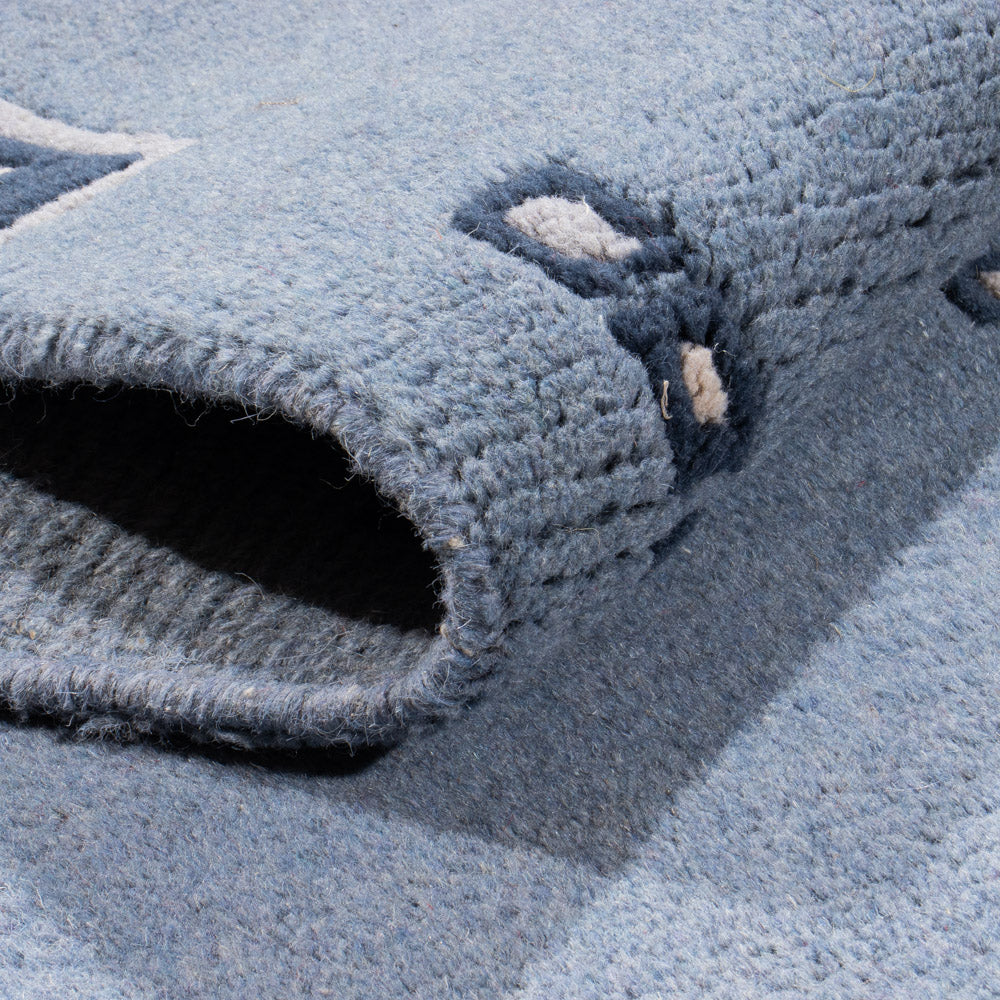 Läufer Nepal - 330 x 69 cm - blau