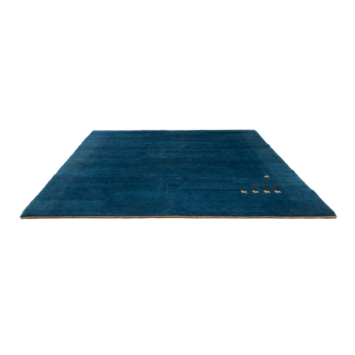 Gabbeh Teppich - Indus quadratisch  - 254 x 251 cm - blau