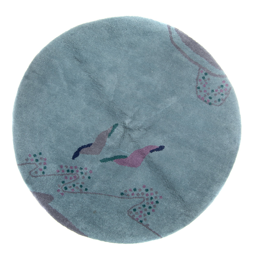 Gabbeh Teppich - Indus rund  - 200 x 200 cm - blau