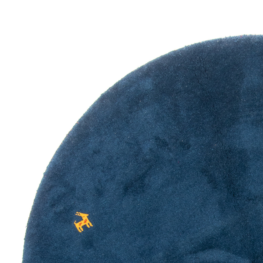 Gabbeh Teppich - Indus rund  - 190 x 190 cm - blau