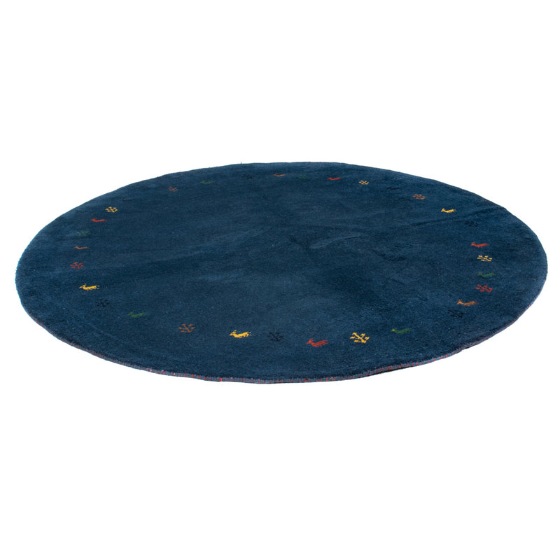Gabbeh Teppich - Indus rund  - 196 x 196 cm - blau