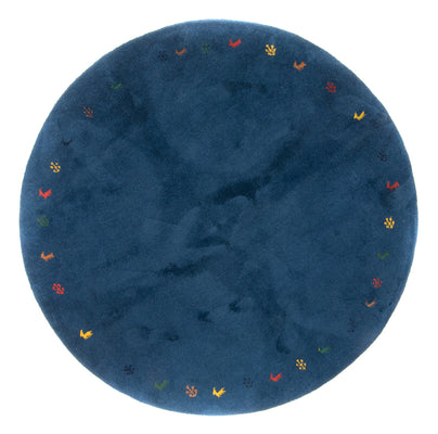 Gabbeh Teppich - Indus rund  - 199 x 199 cm - blau