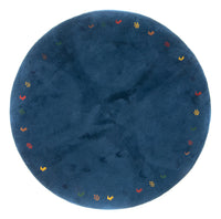 Gabbeh Teppich - Indus rund  - 199 x 199 cm - blau
