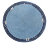 Nepal Teppich 210x210cm - Wollteppich - Rund / Blau / 210 x 210 cm Rund