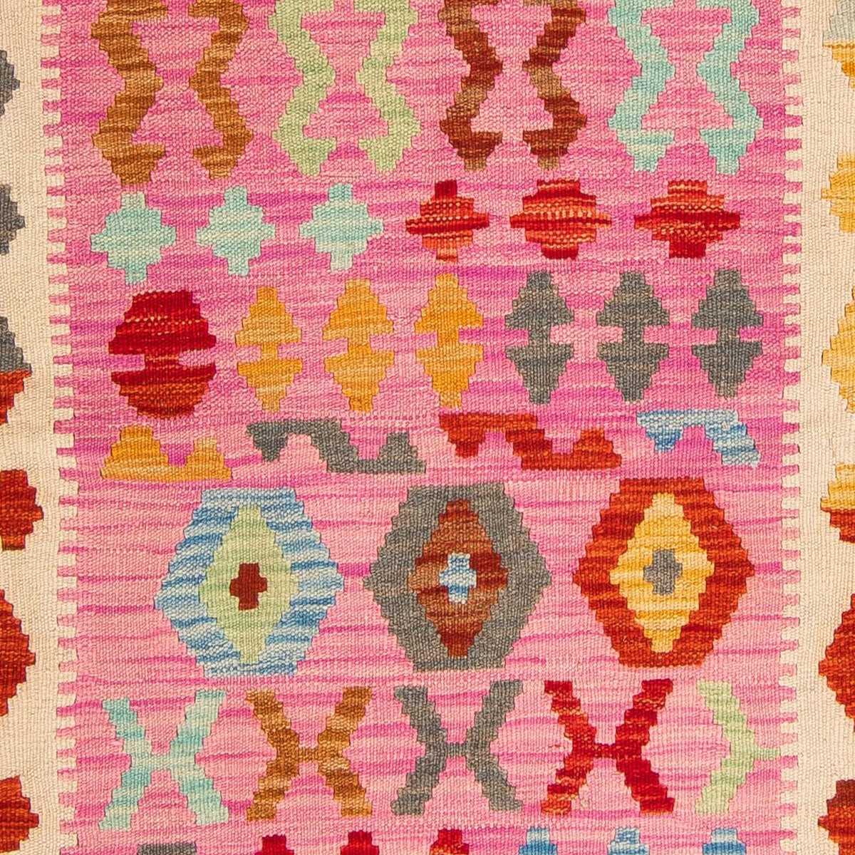 Kelim Teppich - Splash 175 x 130 cm - rosa