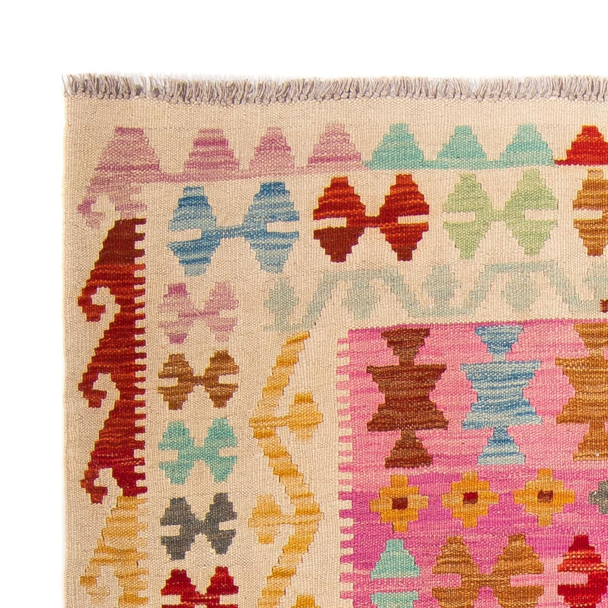 Kelim Teppich - Splash 175 x 130 cm - rosa
