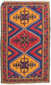 Belutsch Teppich 138 x 85 cm - blau