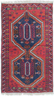 Belutsch Teppich 129 x 78 cm - rot