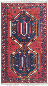 Belutsch Teppich 129 x 78 cm - rot