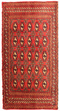 Turkaman Teppich 100 x 50 cm - rot