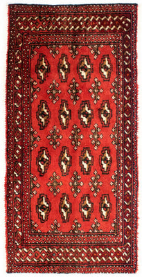 Turkaman Teppich 100 x 50 cm - rot