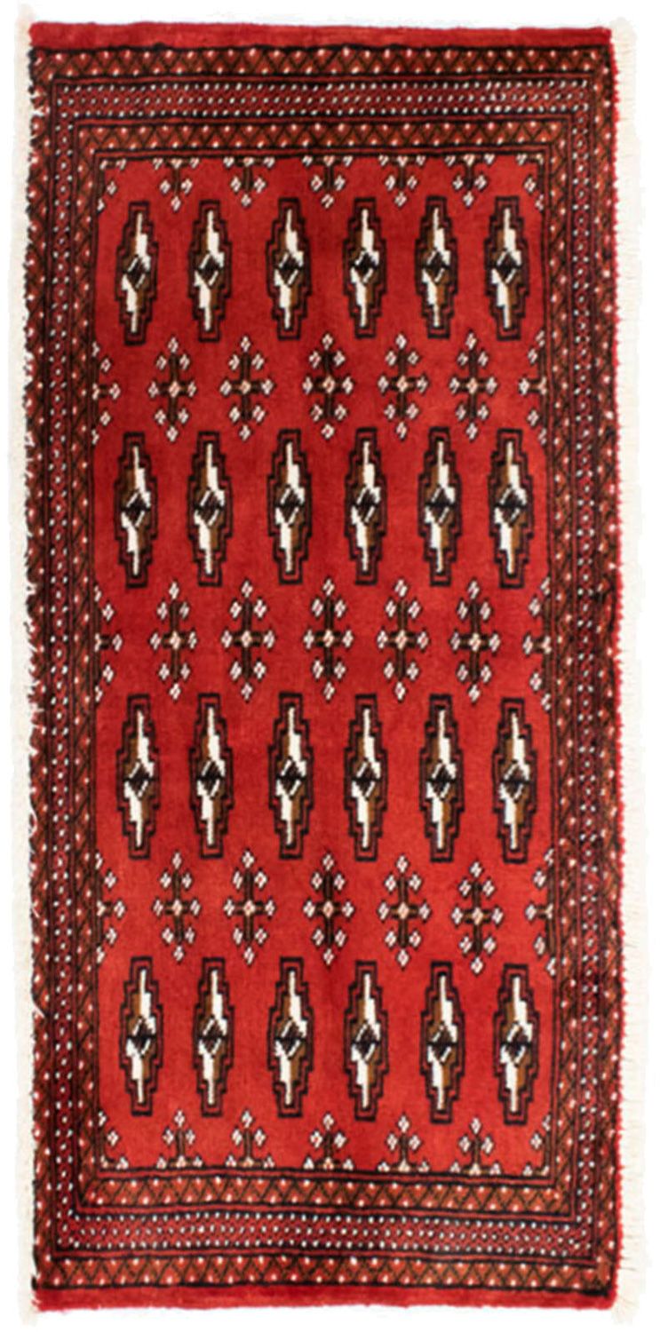 Turkaman Teppich 100 x 50 cm - rot