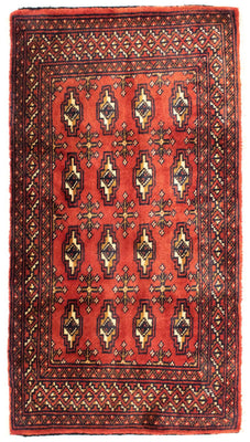 Turkaman Teppich 100 x 50 cm - rot