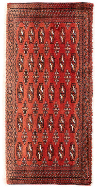 Turkaman Teppich 100 x 50 cm - rot