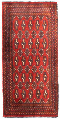 Turkaman Teppich 100 x 50 cm - rot