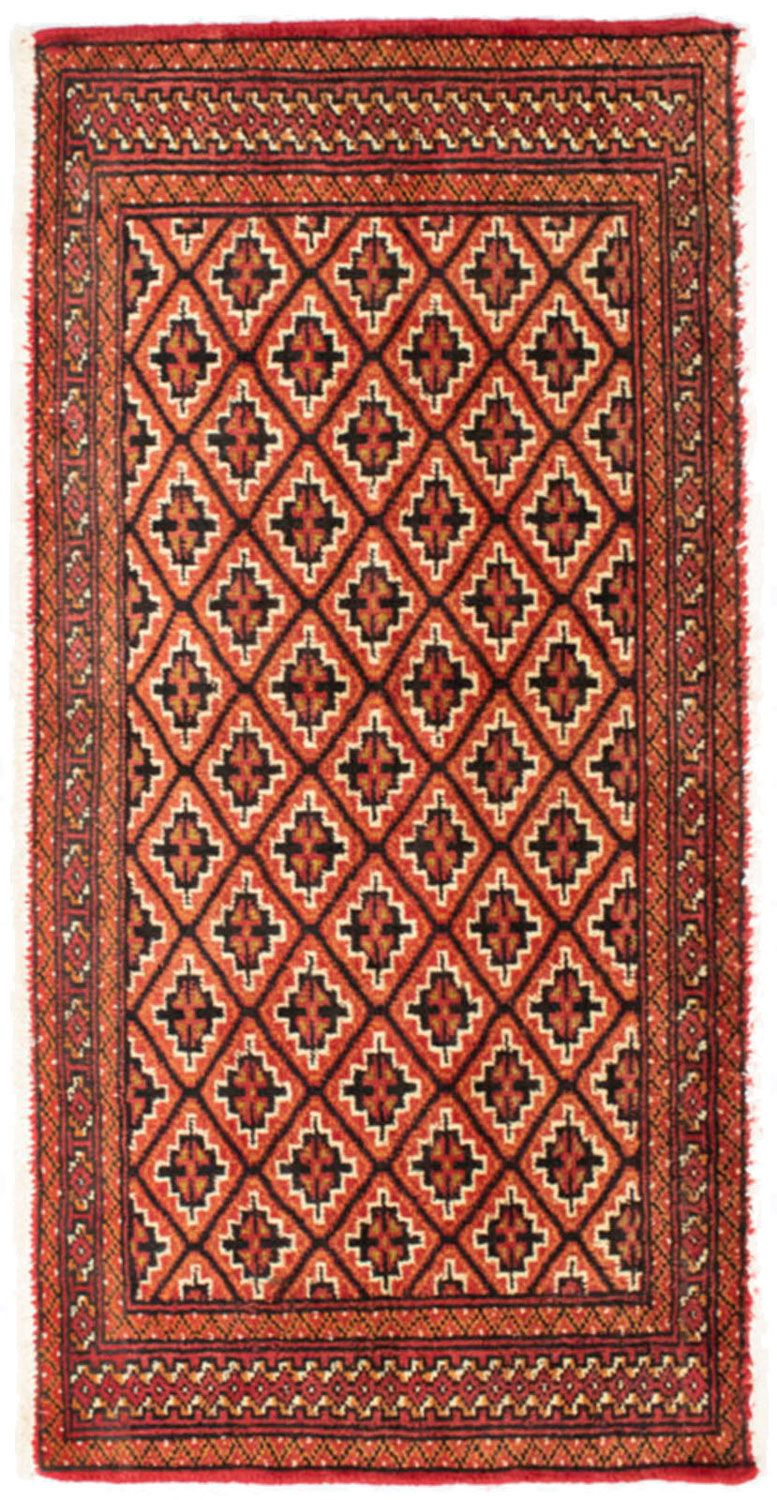 Turkaman Teppich 100 x 50 cm - orange