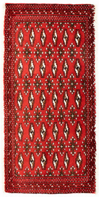 Turkaman Teppich 100 x 50 cm - rot
