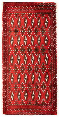 Turkaman Teppich 100 x 50 cm - rot