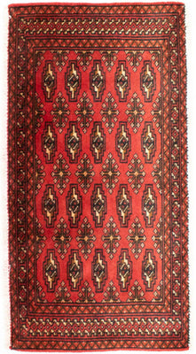 Turkaman Teppich 100 x 50 cm - rot
