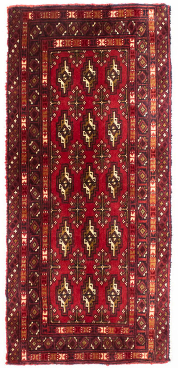 Turkaman Teppich 100 x 50 cm - rot