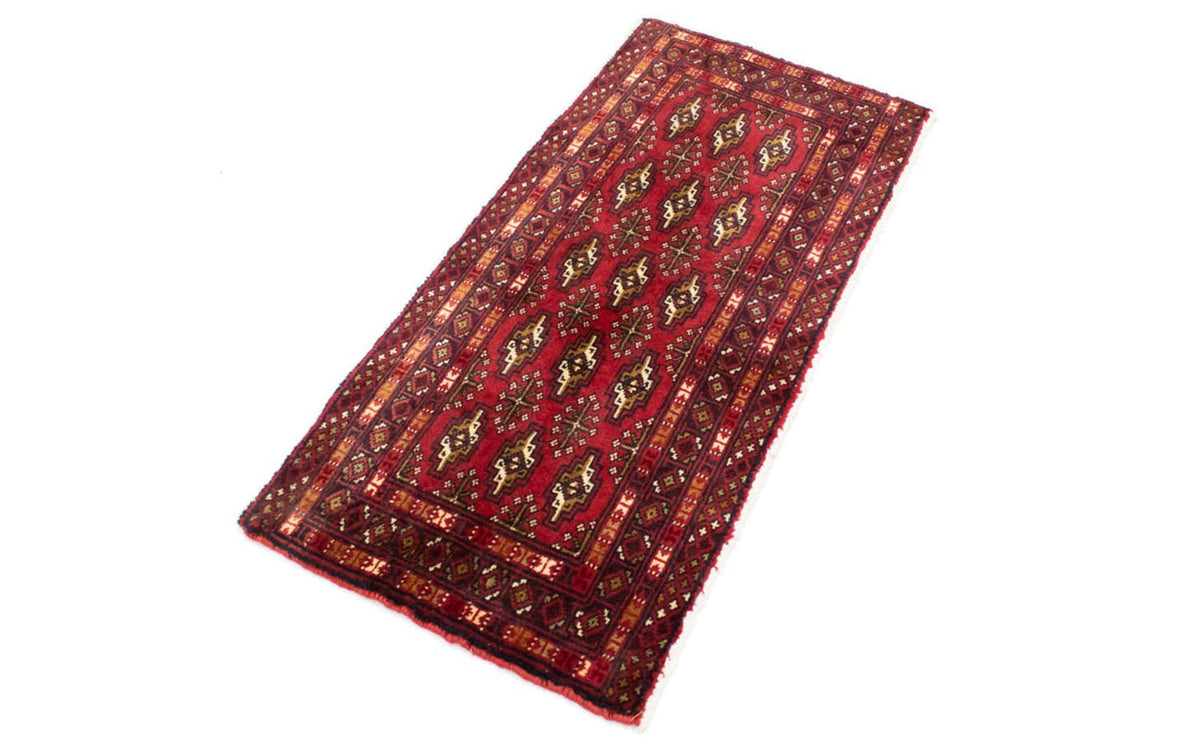 Turkaman Teppich 100 x 50 cm - rot