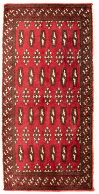 Turkaman Teppich 100 x 50 cm - rot