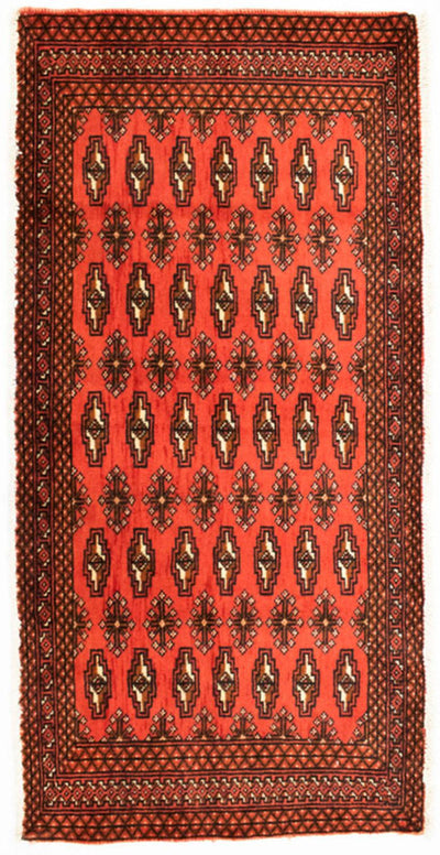 Turkaman Teppich 60x130cm - Orientteppich - rot