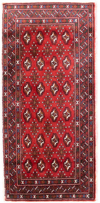 Turkaman Teppich 130 x 60 cm - rot