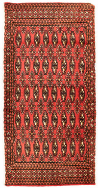 Turkaman Teppich 130 x 60 cm - rot