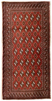 Turkaman Teppich 130 x 60 cm - rot