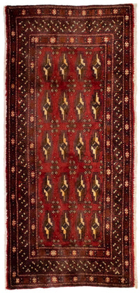 Turkaman Teppich 130 x 60 cm - rot