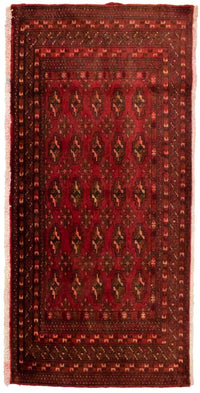 Turkaman Teppich 130 x 60 cm - rot