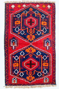 Belutsch Teppich 136 x 80 cm - mehrfarbig