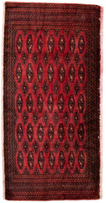 Turkaman Teppich 130 x 60 cm - rot